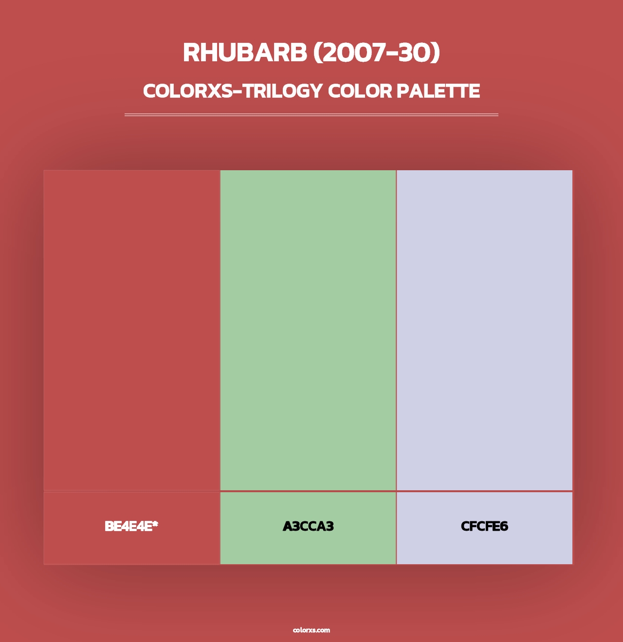 Rhubarb (2007-30) - Colorxs Trilogy Palette