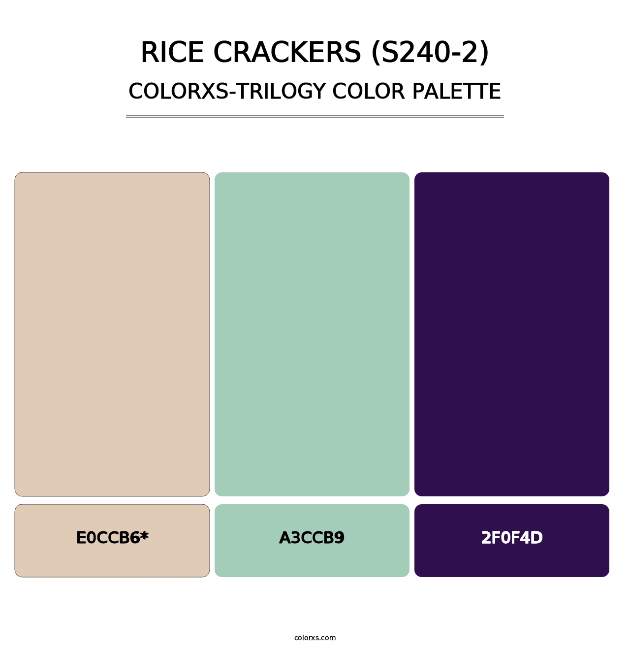 Rice Crackers (S240-2) - Colorxs Trilogy Palette
