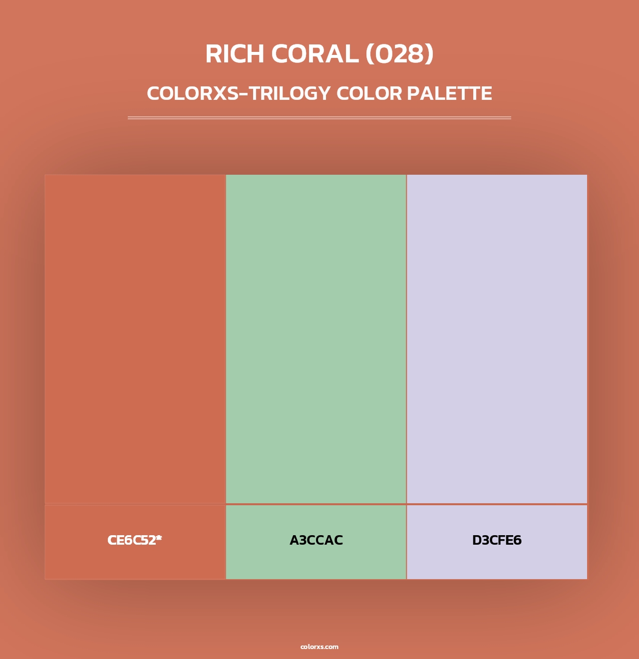 Rich Coral (028) - Colorxs Trilogy Palette