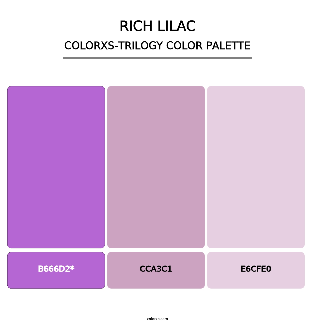 Rich Lilac - Colorxs Trilogy Palette