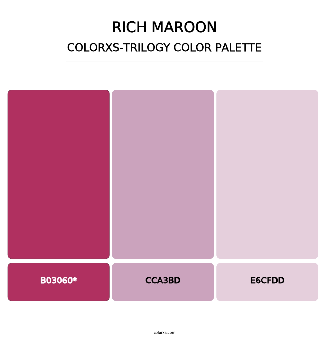Rich Maroon - Colorxs Trilogy Palette