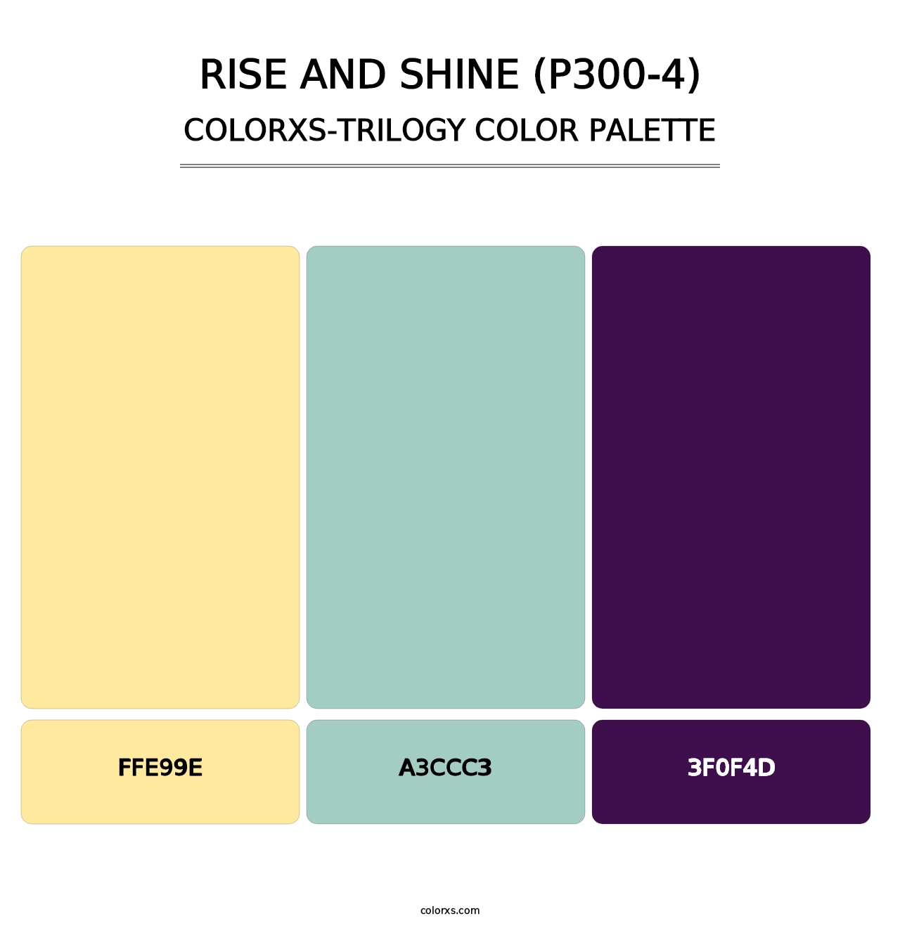 Rise And Shine (P300-4) - Colorxs Trilogy Palette