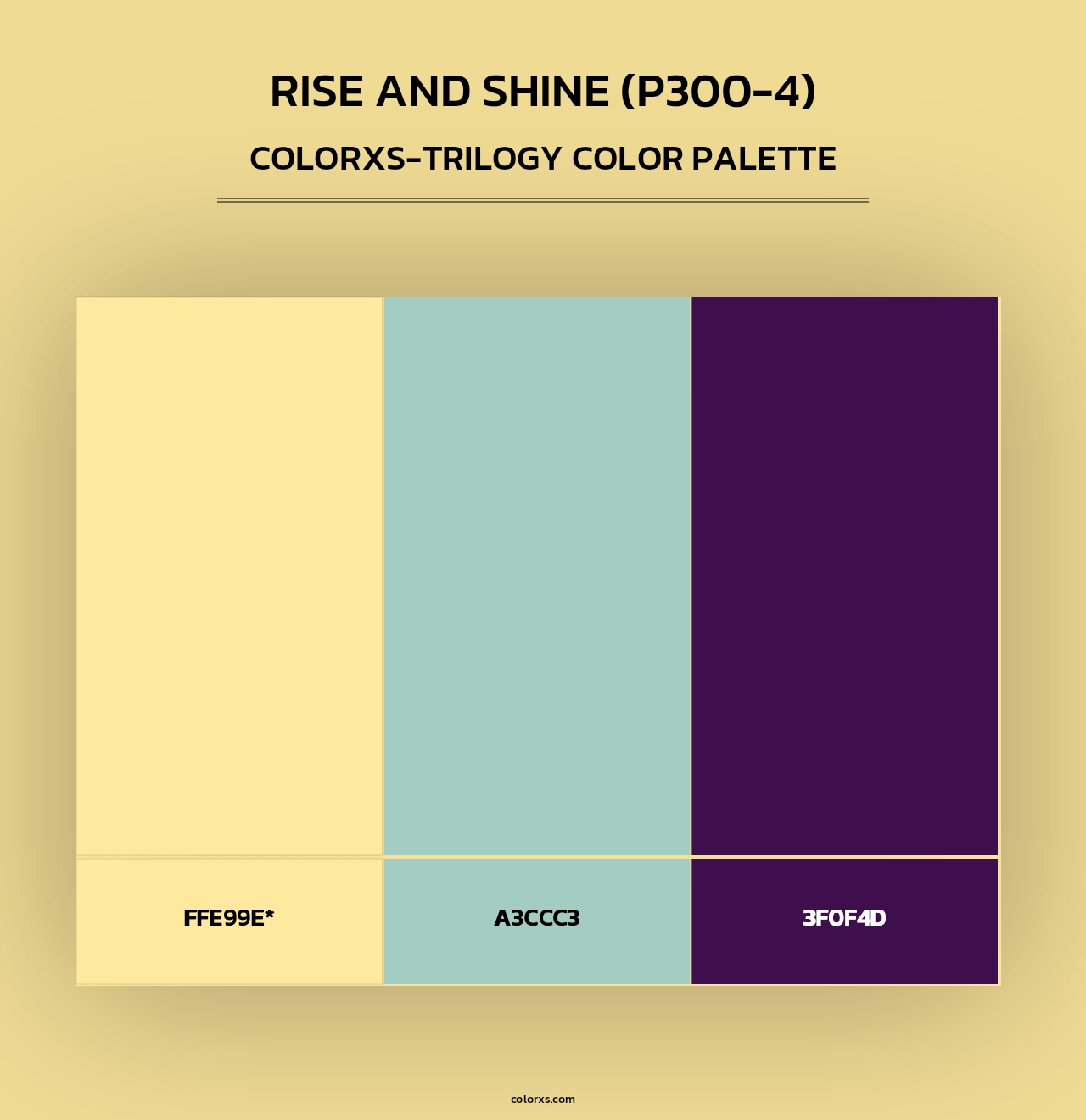 Rise And Shine (P300-4) - Colorxs Trilogy Palette