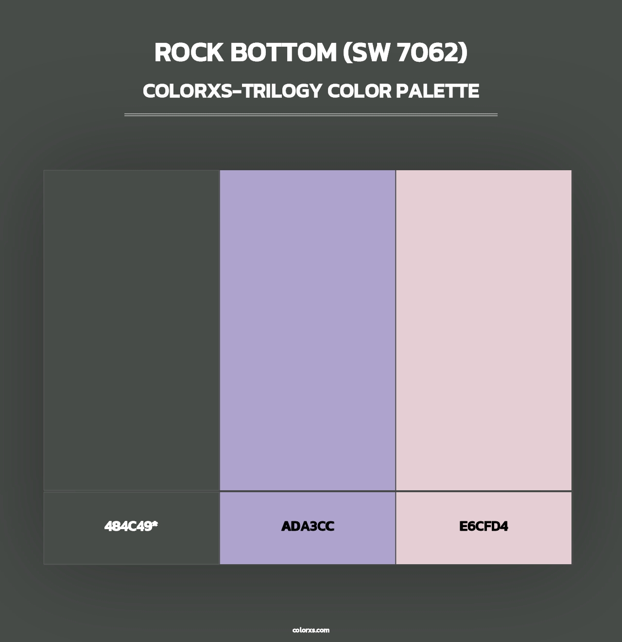 Rock Bottom (SW 7062) - Colorxs Trilogy Palette
