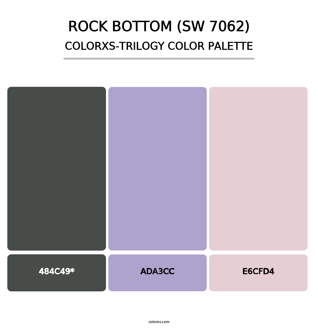 Rock Bottom (SW 7062) - Colorxs Trilogy Palette