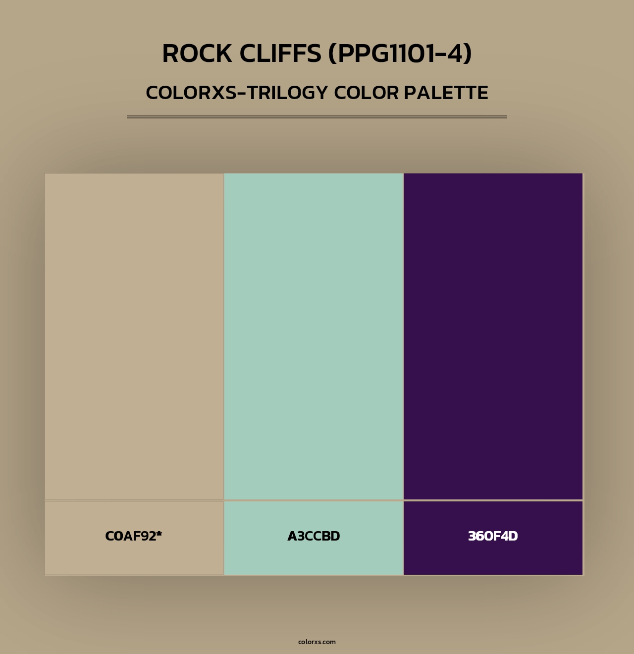 Rock Cliffs (PPG1101-4) - Colorxs Trilogy Palette