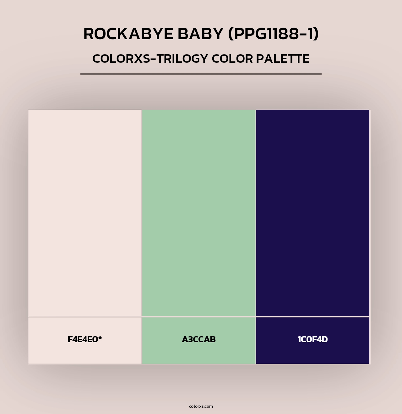 Rockabye Baby (PPG1188-1) - Colorxs Trilogy Palette