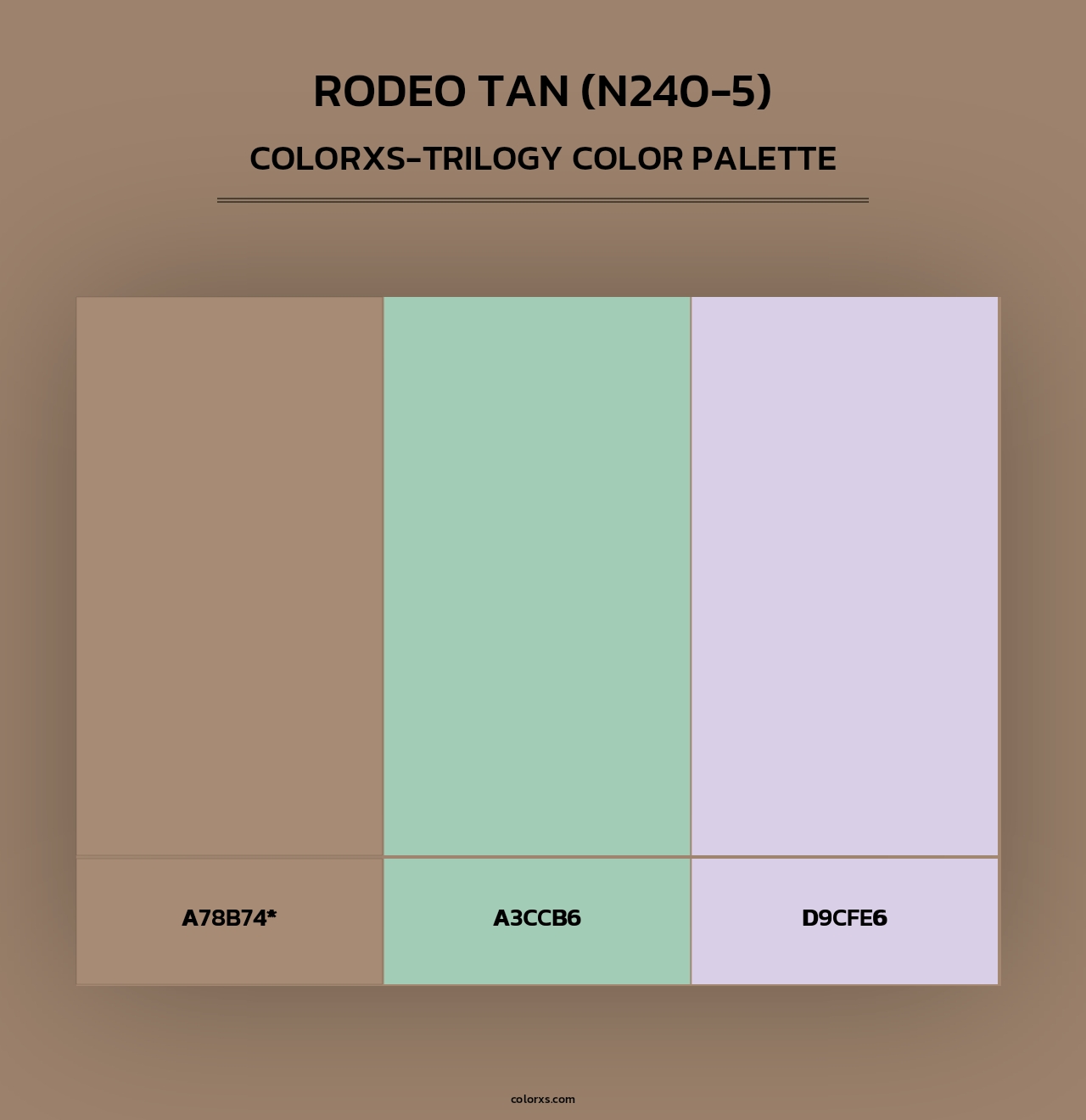 Rodeo Tan (N240-5) - Colorxs Trilogy Palette