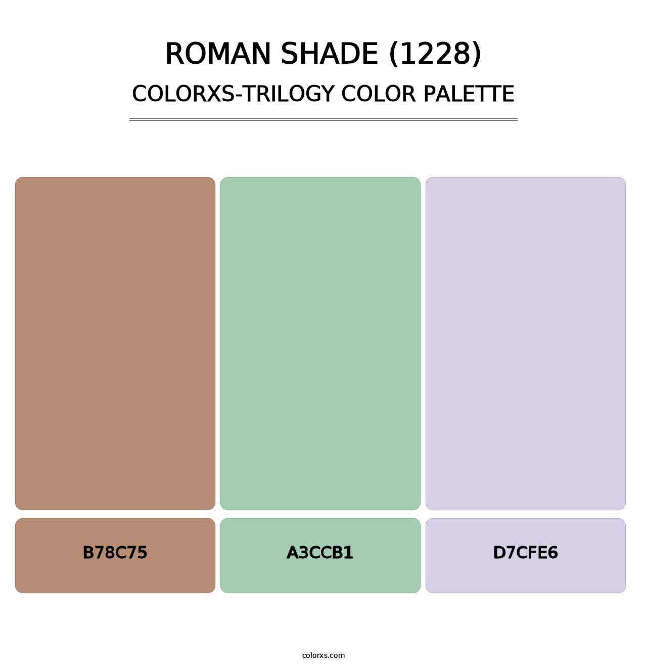 Roman Shade (1228) - Colorxs Trilogy Palette