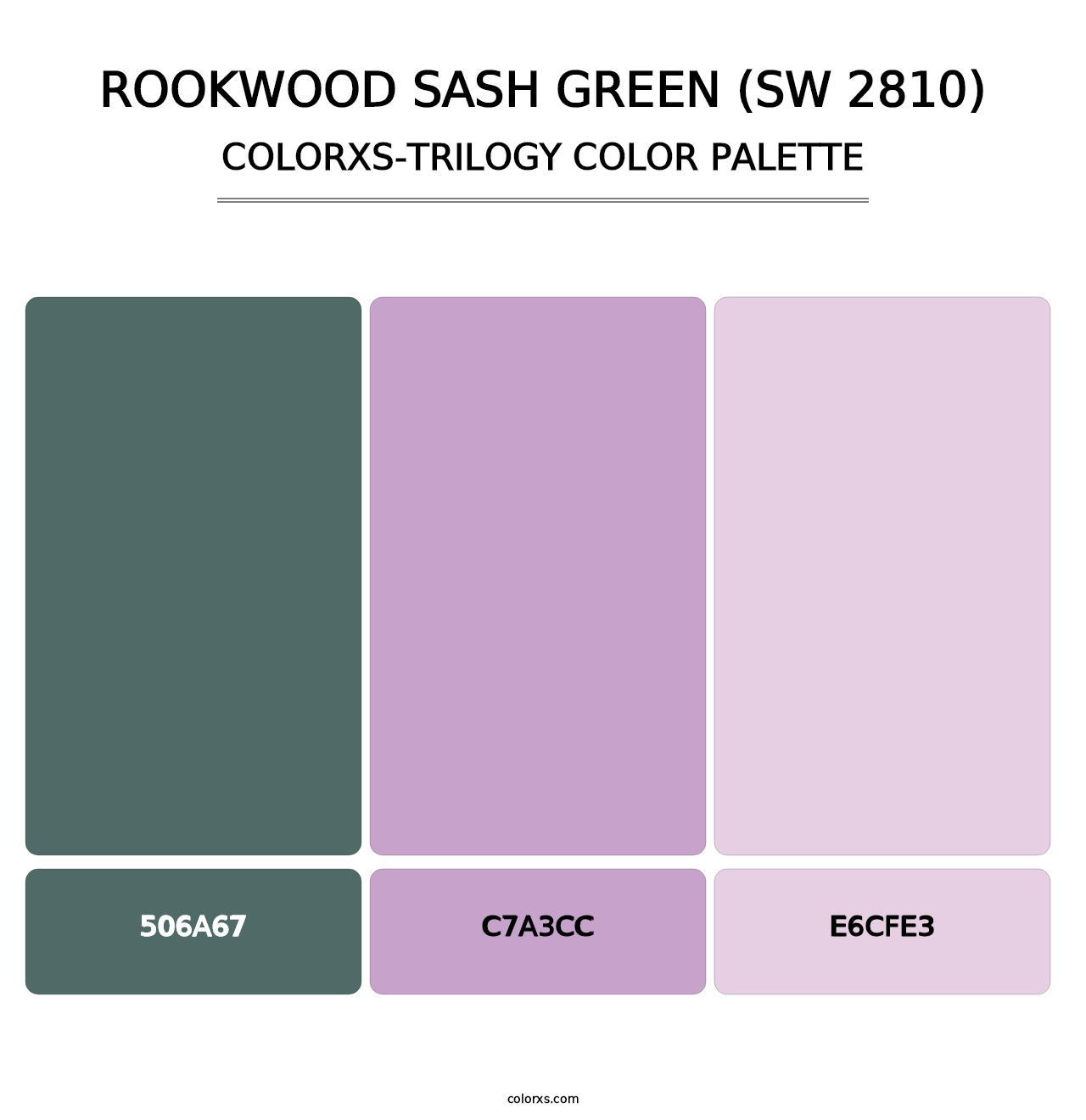 Rookwood Sash Green (SW 2810) - Colorxs Trilogy Palette