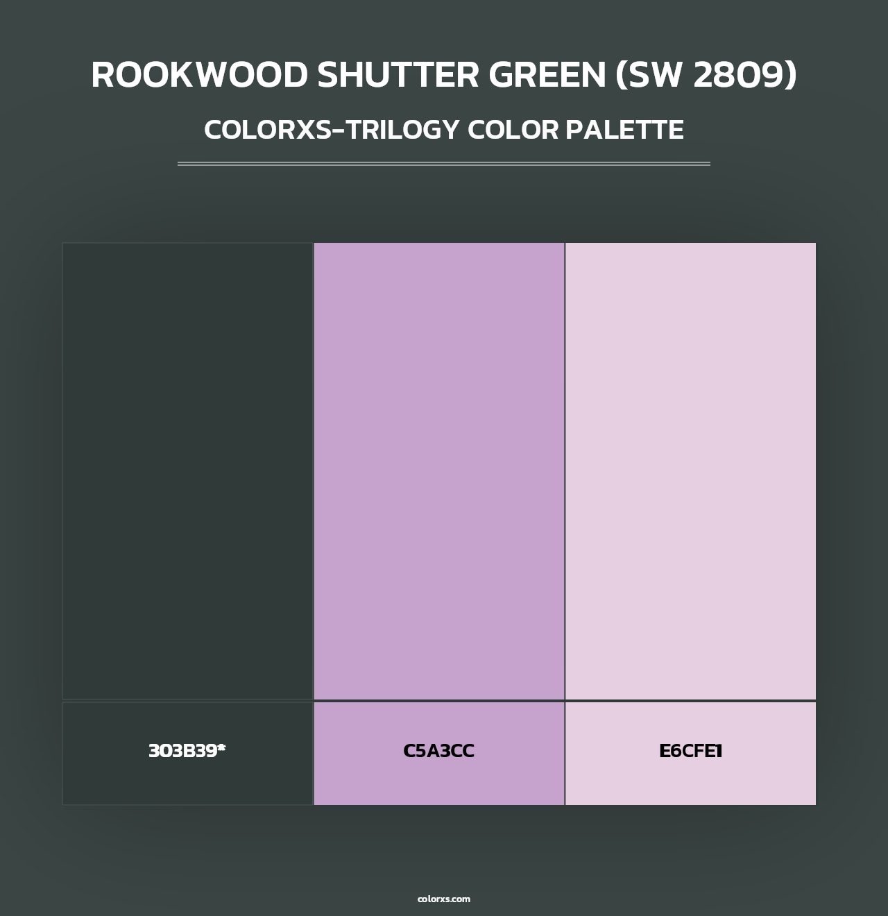 Rookwood Shutter Green (SW 2809) - Colorxs Trilogy Palette