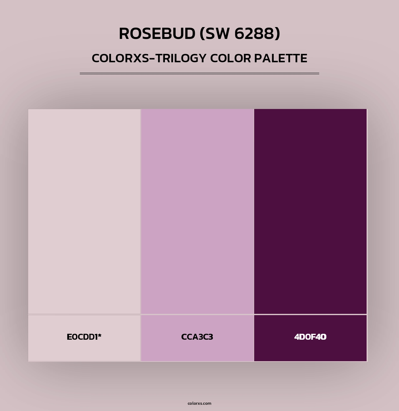 Rosebud (SW 6288) - Colorxs Trilogy Palette