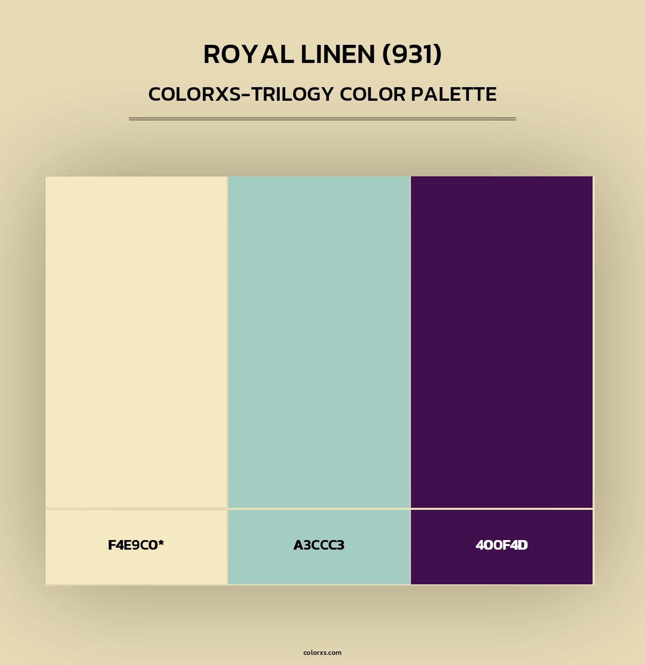 Royal Linen (931) - Colorxs Trilogy Palette