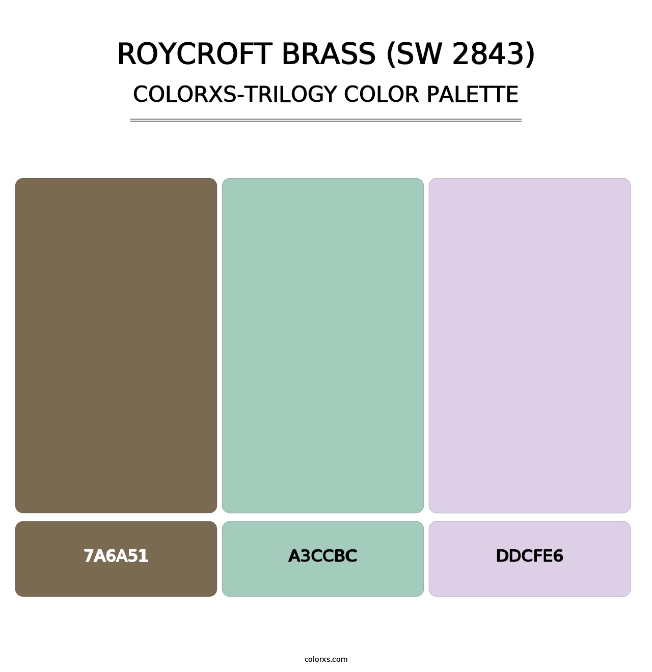 Roycroft Brass (SW 2843) - Colorxs Trilogy Palette