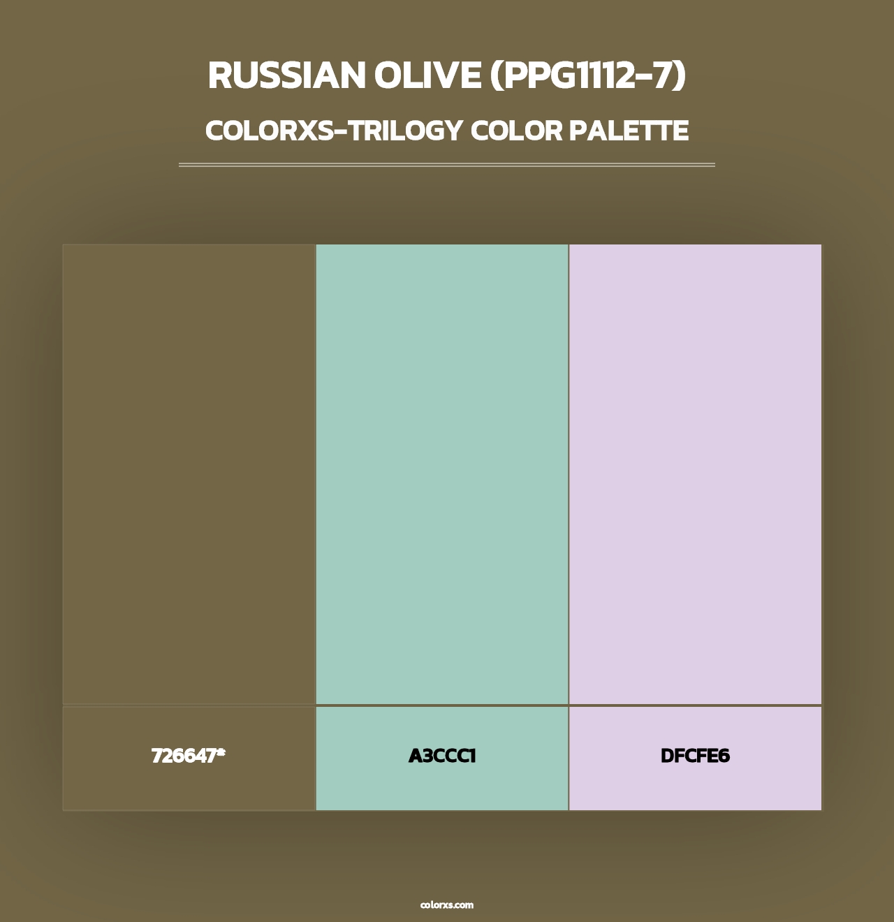 Russian Olive (PPG1112-7) - Colorxs Trilogy Palette