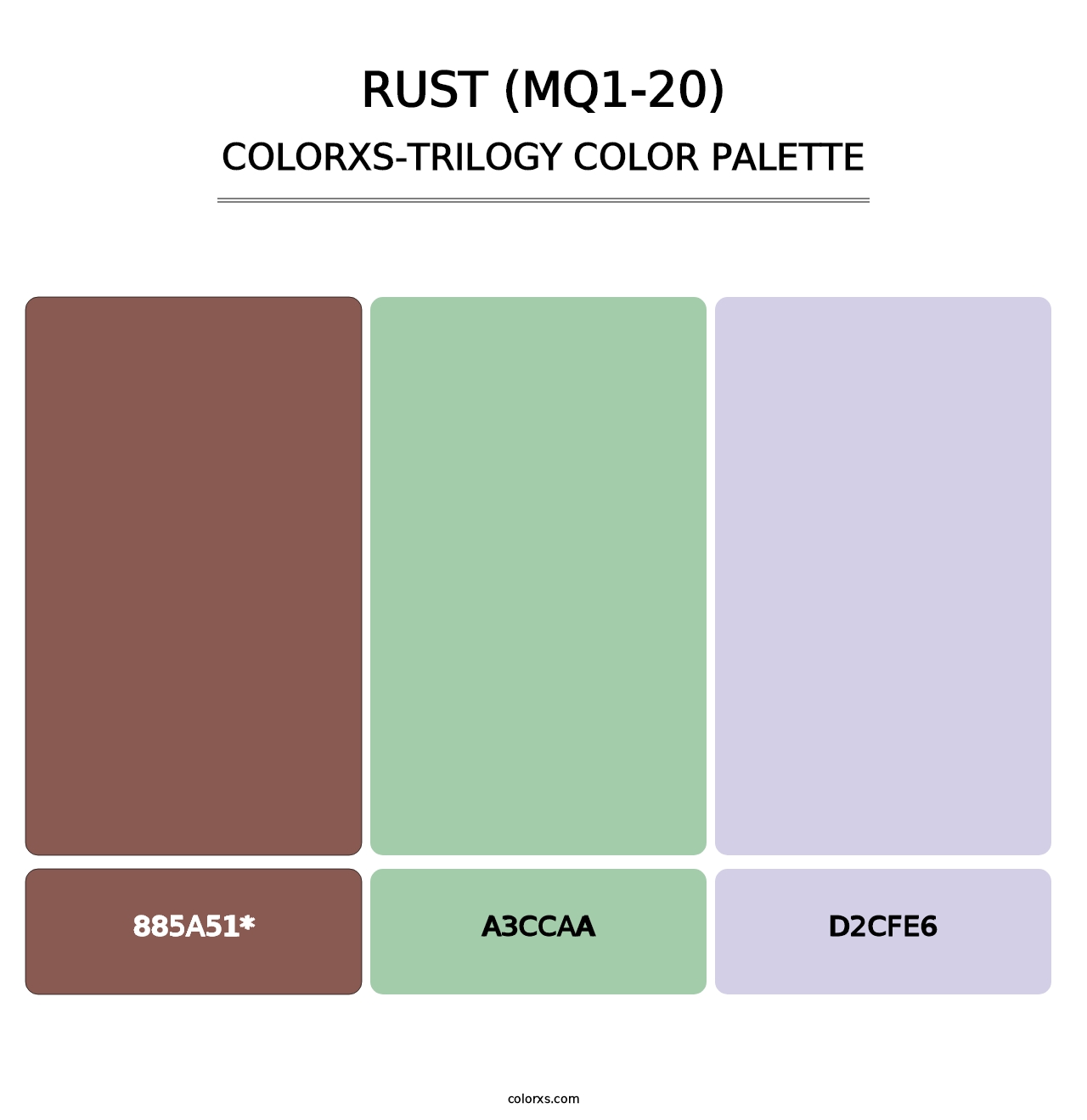Rust (MQ1-20) - Colorxs Trilogy Palette