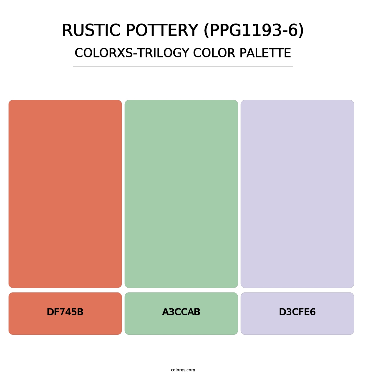 Rustic Pottery (PPG1193-6) - Colorxs Trilogy Palette