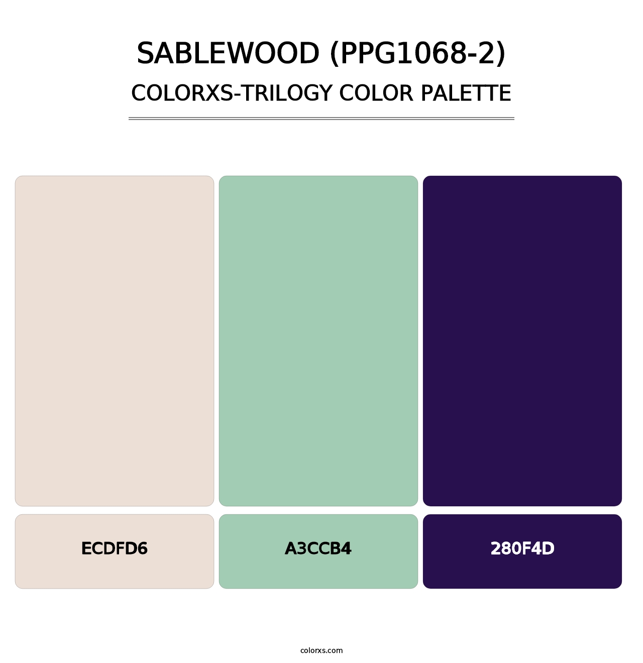Sablewood (PPG1068-2) - Colorxs Trilogy Palette