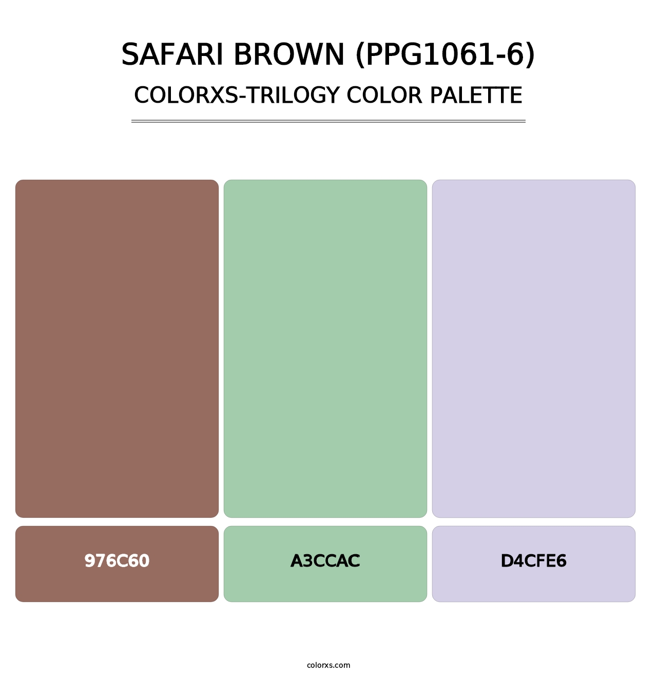 Safari Brown (PPG1061-6) - Colorxs Trilogy Palette