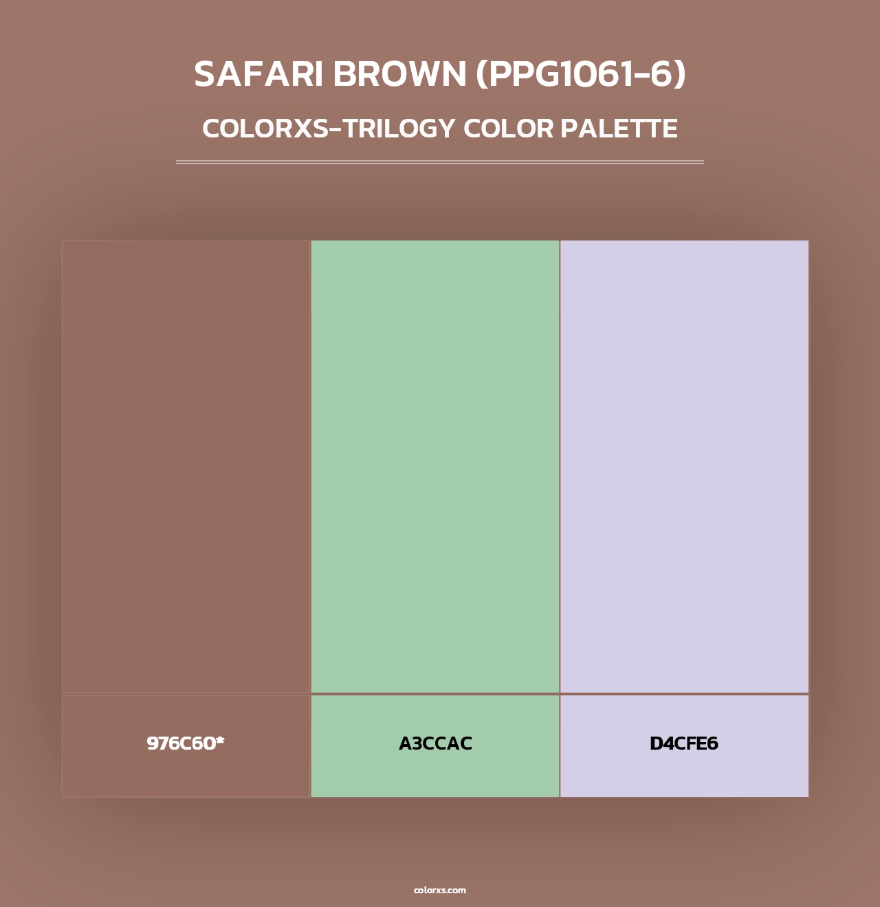 Safari Brown (PPG1061-6) - Colorxs Trilogy Palette