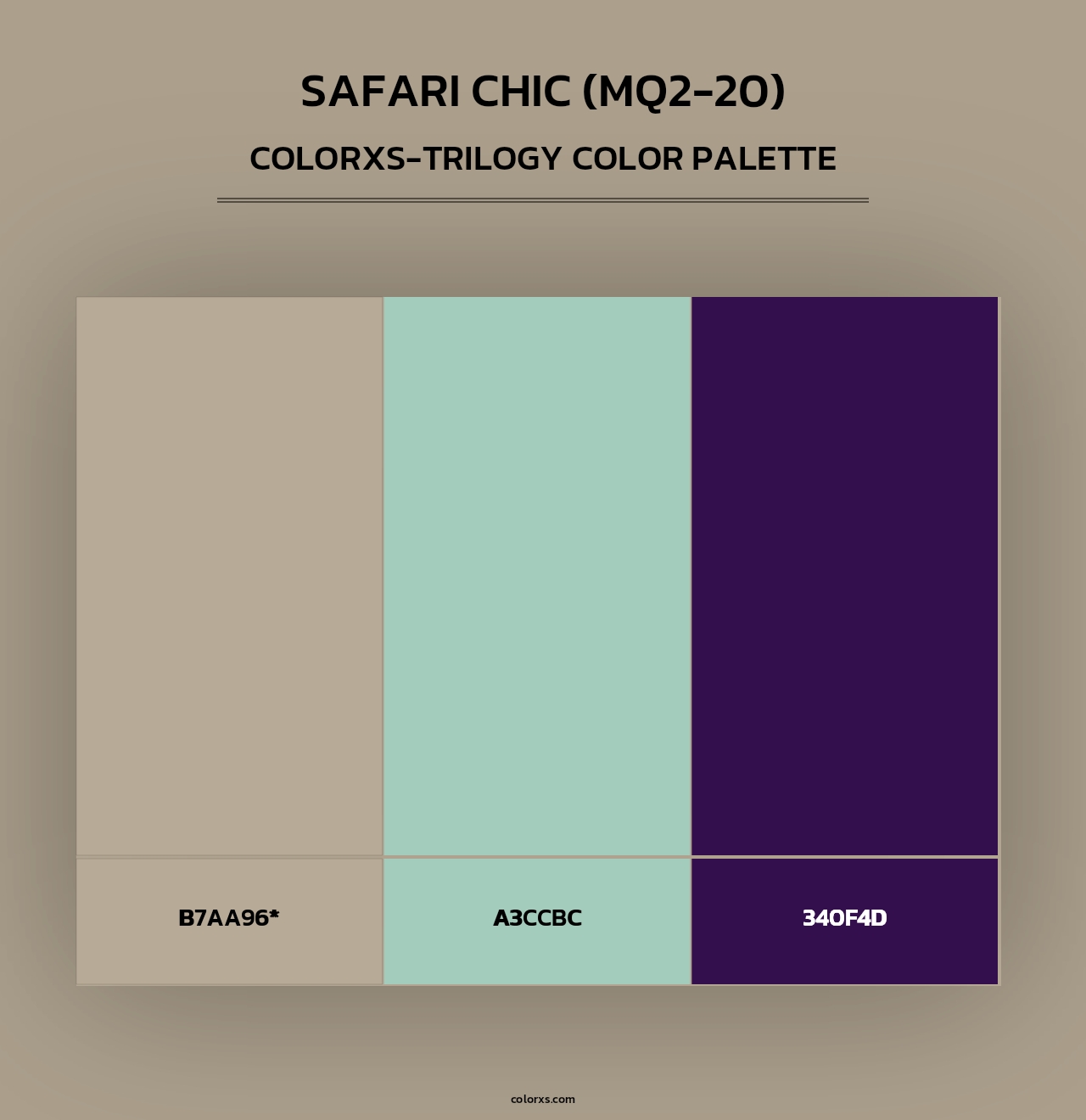 Safari Chic (MQ2-20) - Colorxs Trilogy Palette