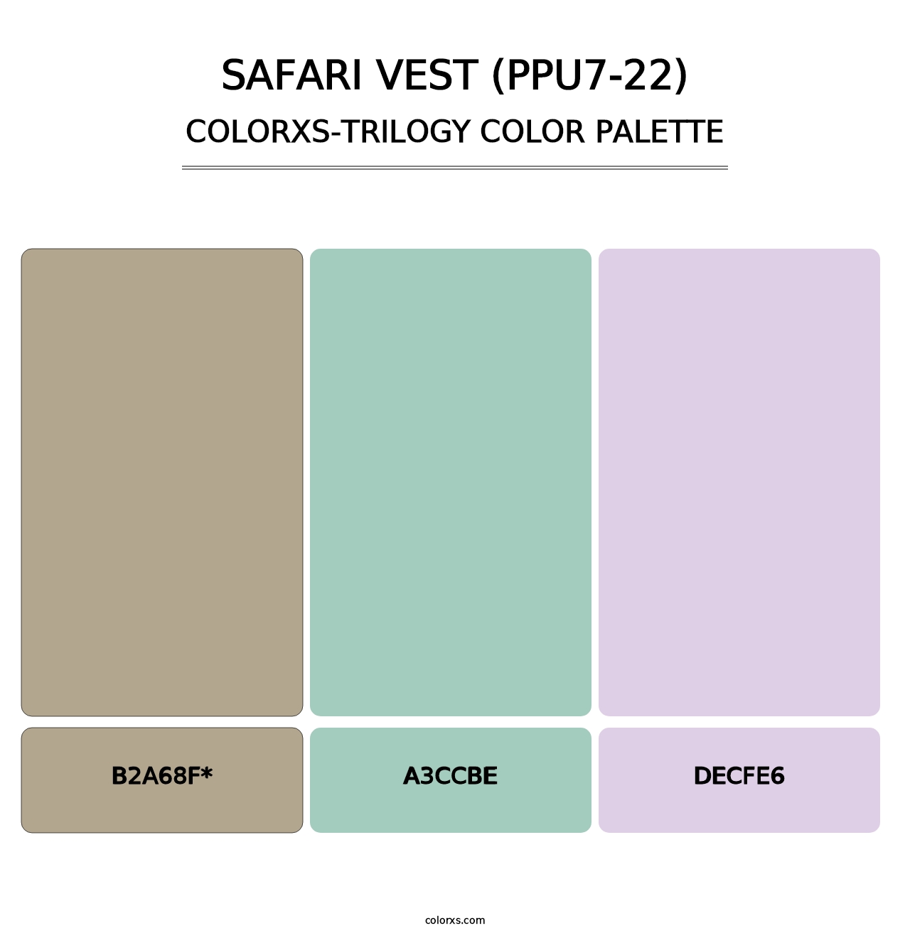 Safari Vest (PPU7-22) - Colorxs Trilogy Palette