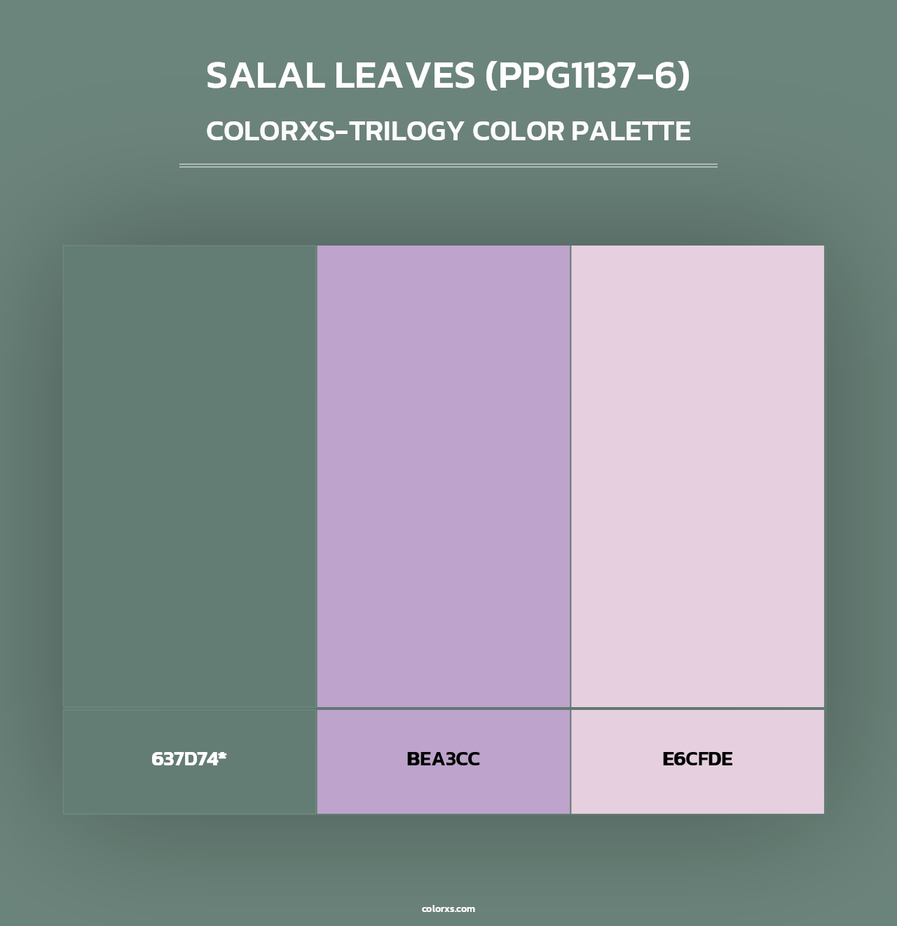 Salal Leaves (PPG1137-6) - Colorxs Trilogy Palette