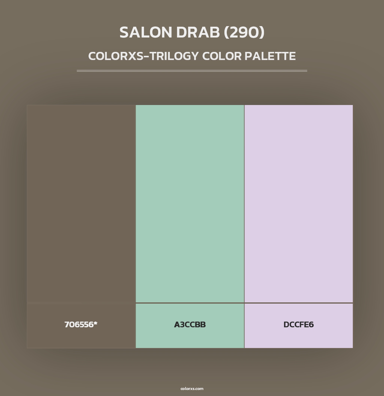 Salon Drab (290) - Colorxs Trilogy Palette