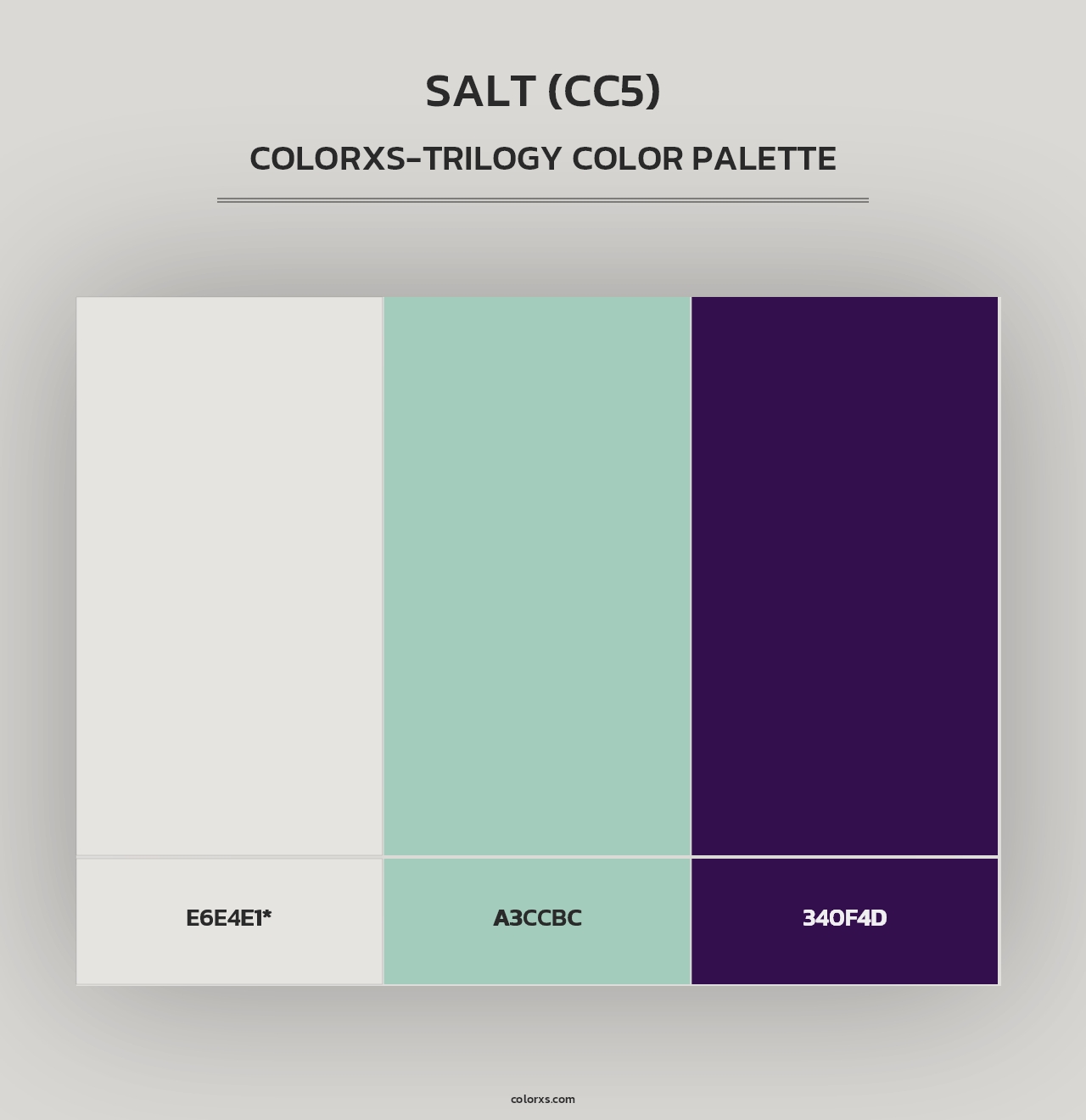 Salt (CC5) - Colorxs Trilogy Palette