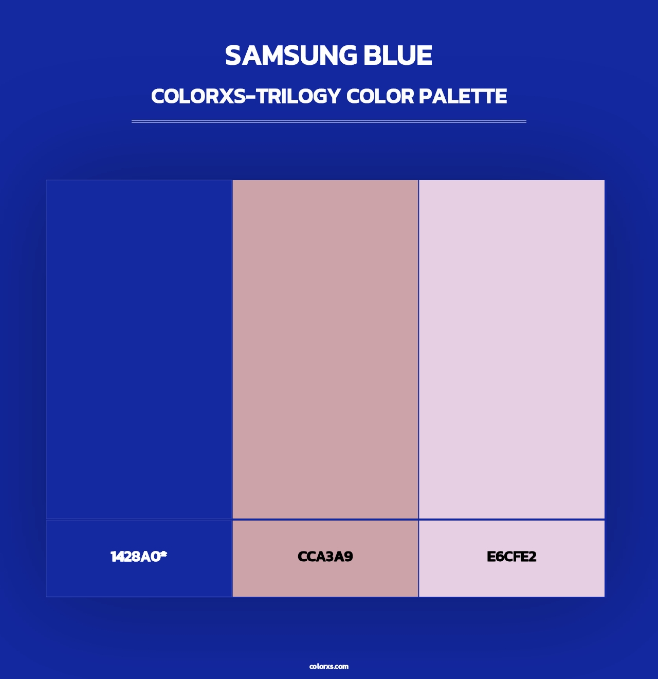 Samsung Blue - Colorxs Trilogy Palette
