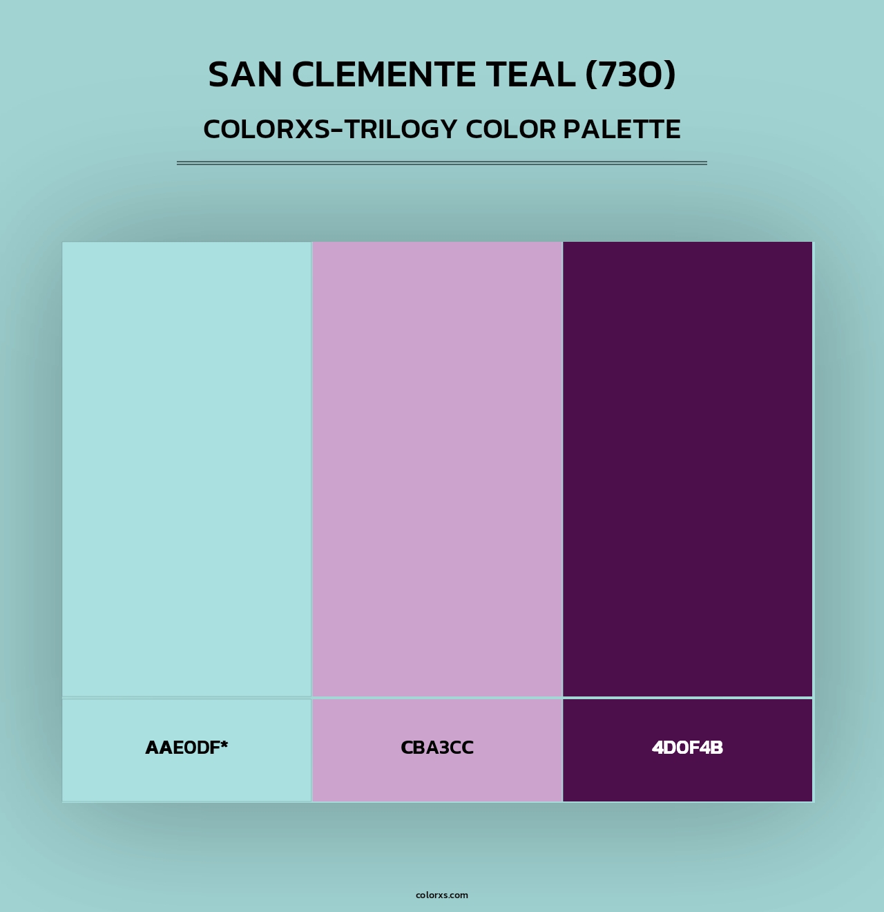San Clemente Teal (730) - Colorxs Trilogy Palette
