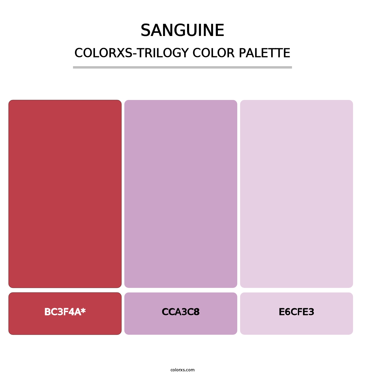 Sanguine - Colorxs Trilogy Palette