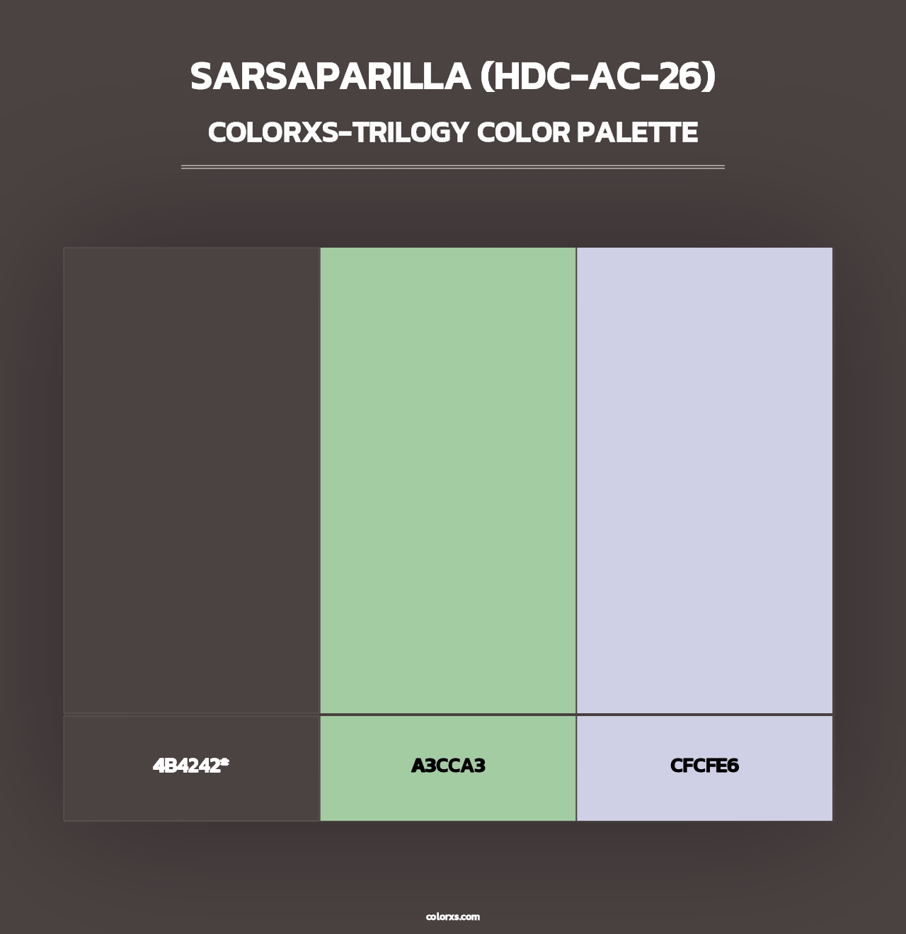 Sarsaparilla (HDC-AC-26) - Colorxs Trilogy Palette