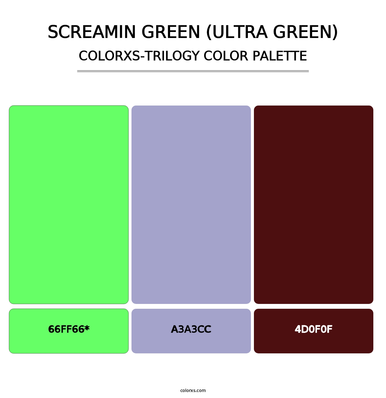 Screamin Green (Ultra Green) - Colorxs Trilogy Palette
