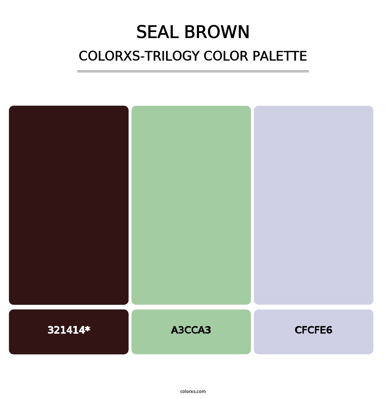 Seal brown - Colorxs Trilogy Palette