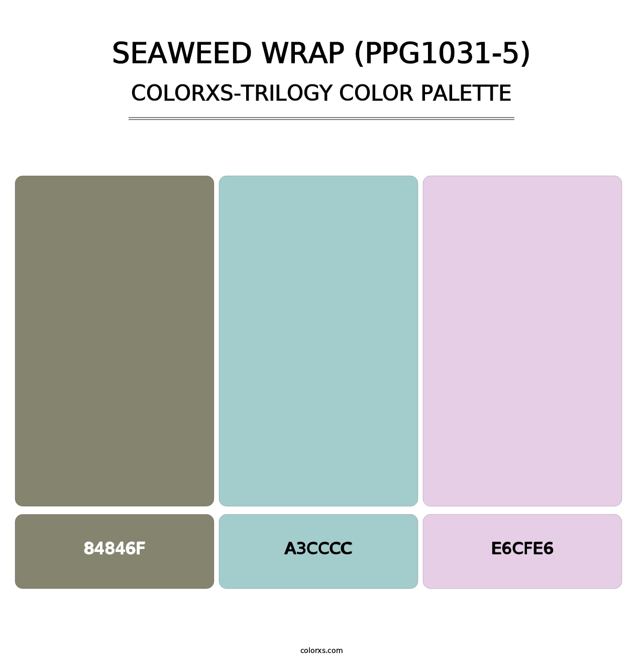 Seaweed Wrap (PPG1031-5) - Colorxs Trilogy Palette