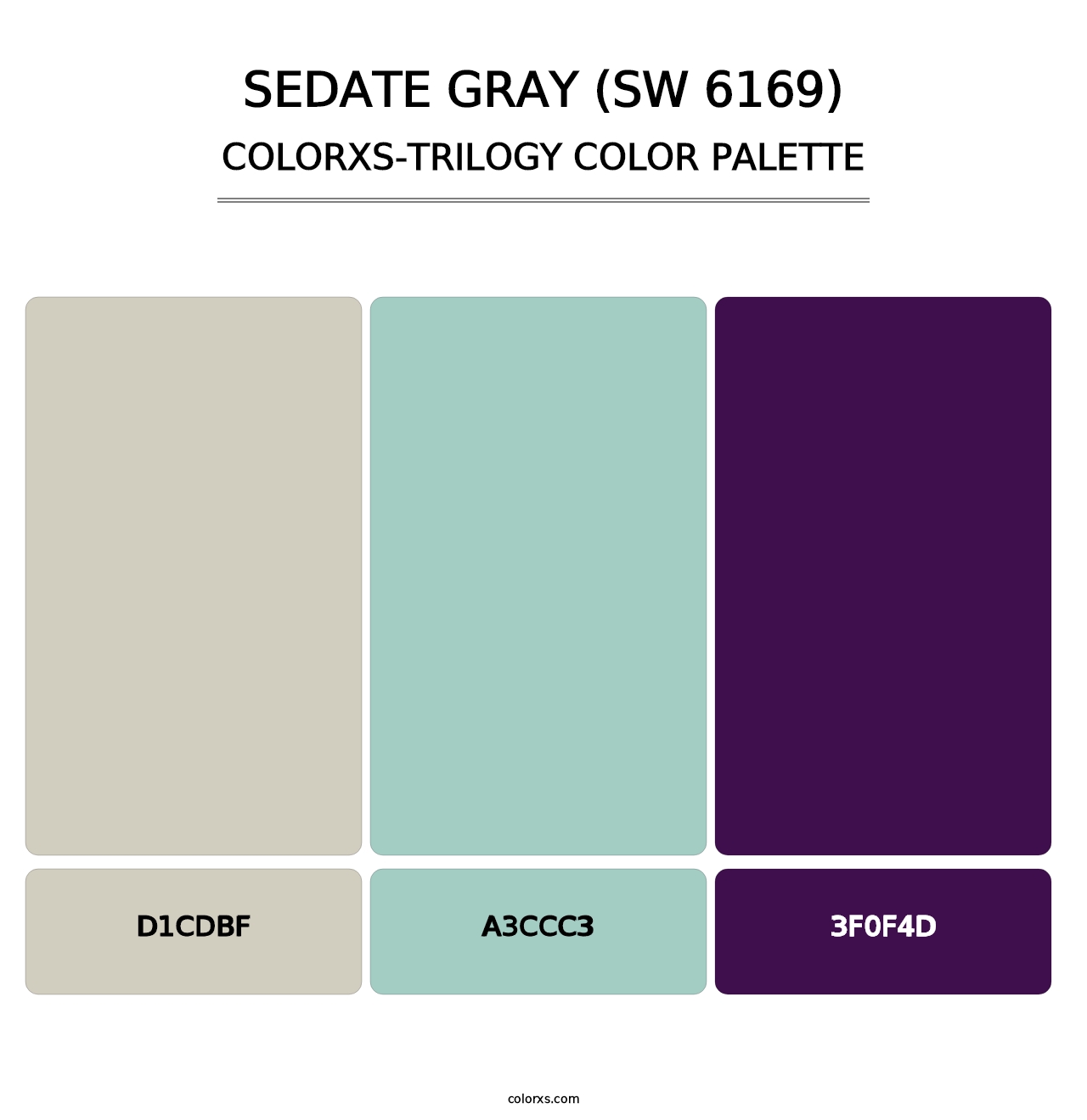 Sedate Gray (SW 6169) - Colorxs Trilogy Palette