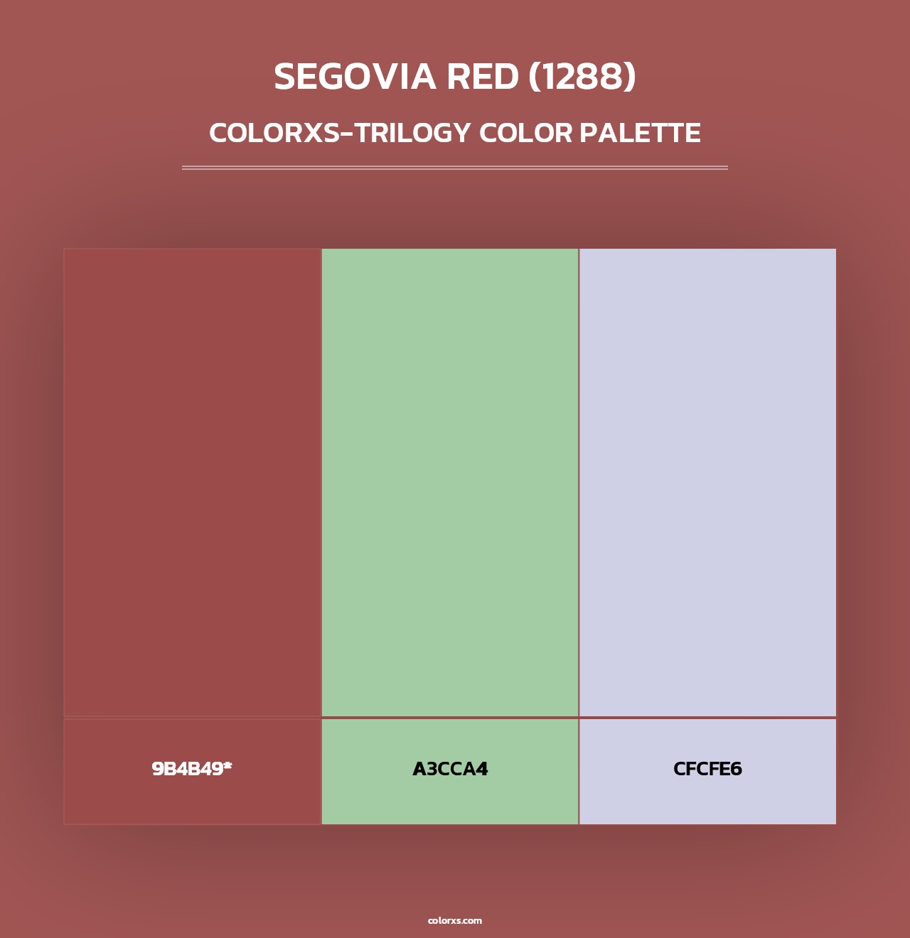 Segovia Red (1288) - Colorxs Trilogy Palette