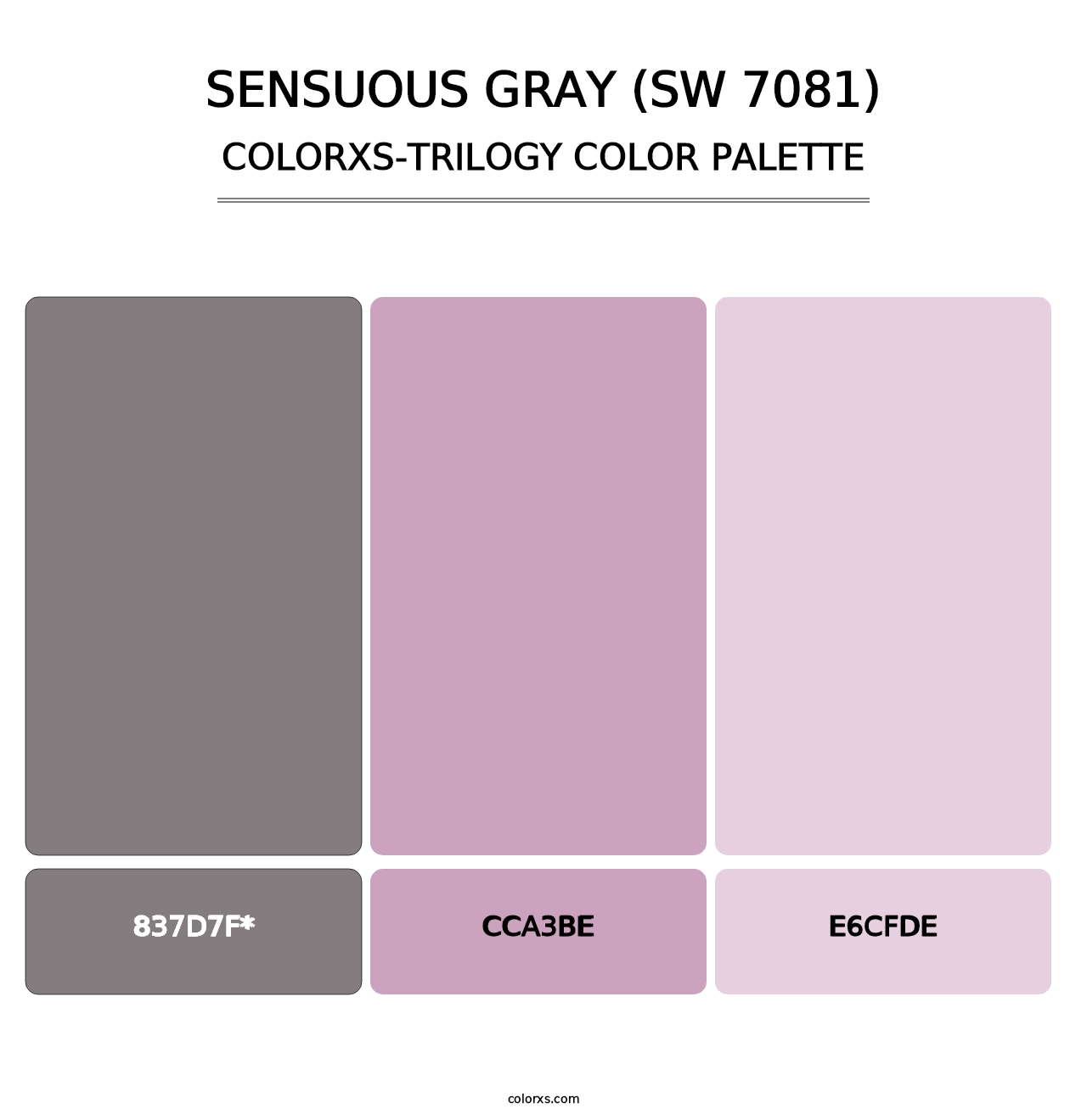 Sensuous Gray (SW 7081) - Colorxs Trilogy Palette