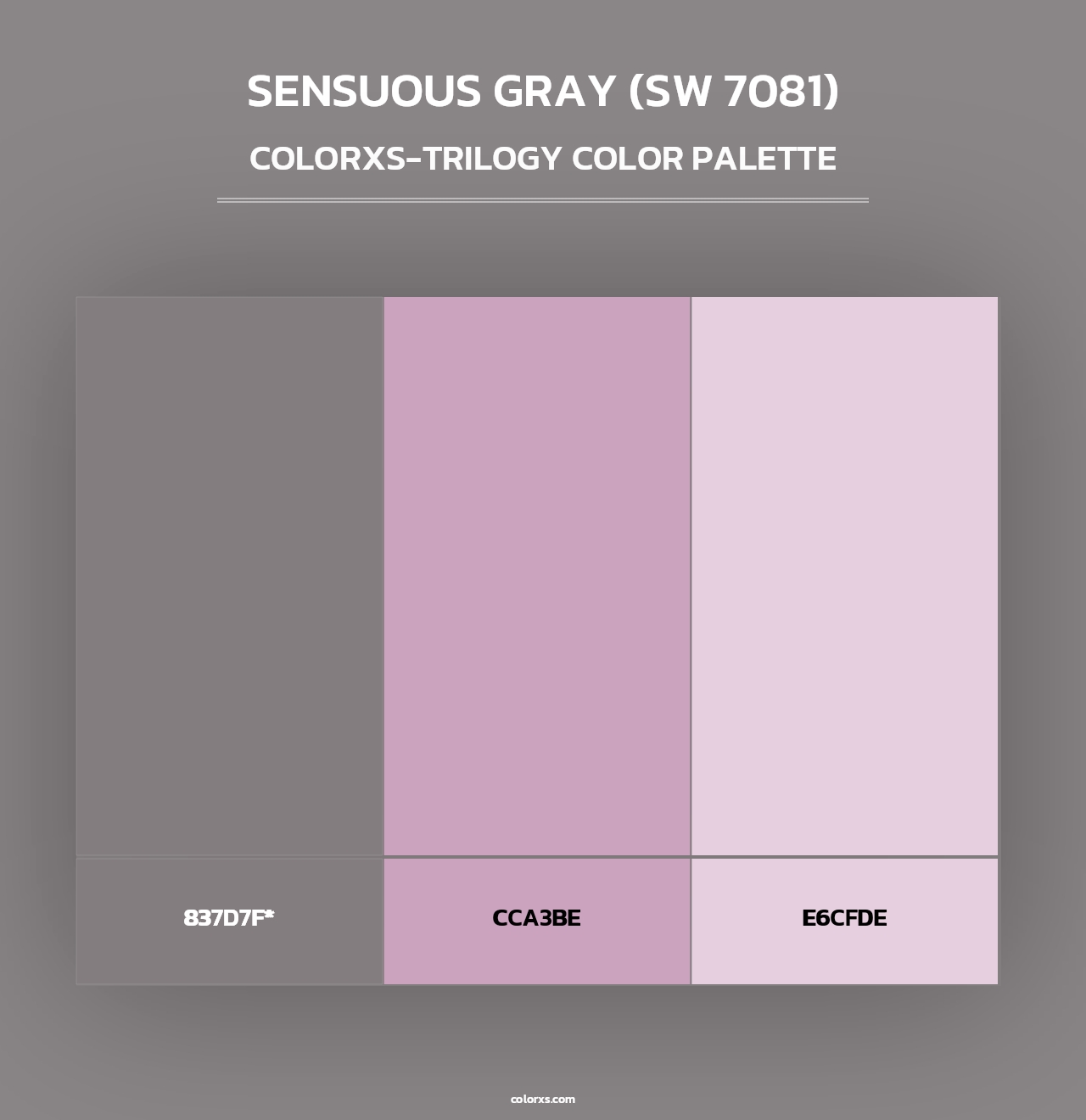 Sensuous Gray (SW 7081) - Colorxs Trilogy Palette
