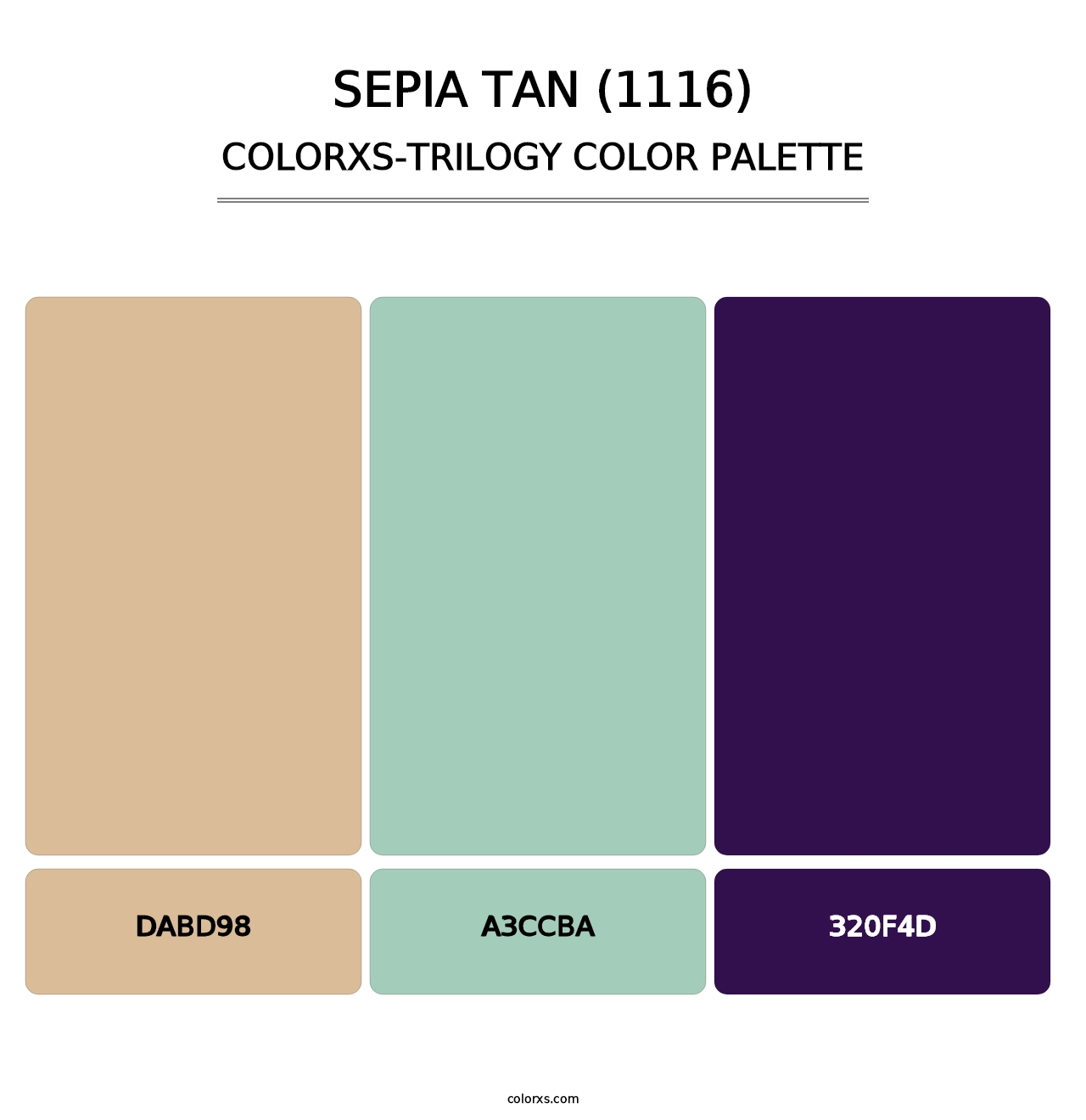 Sepia Tan (1116) - Colorxs Trilogy Palette