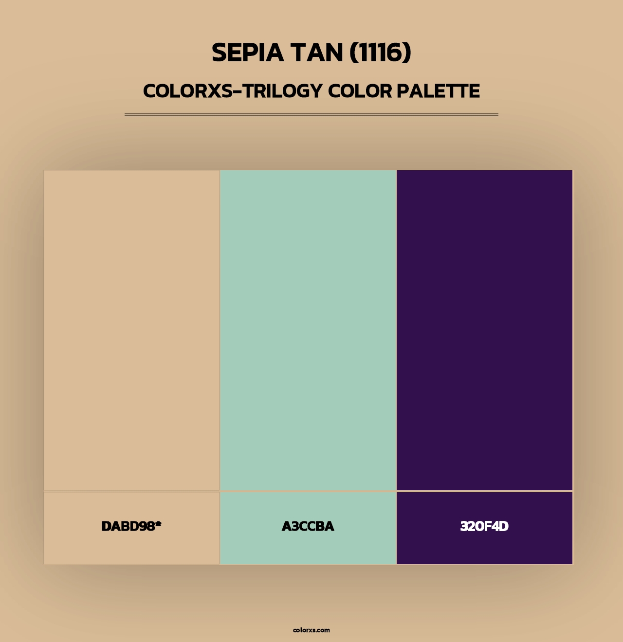 Sepia Tan (1116) - Colorxs Trilogy Palette