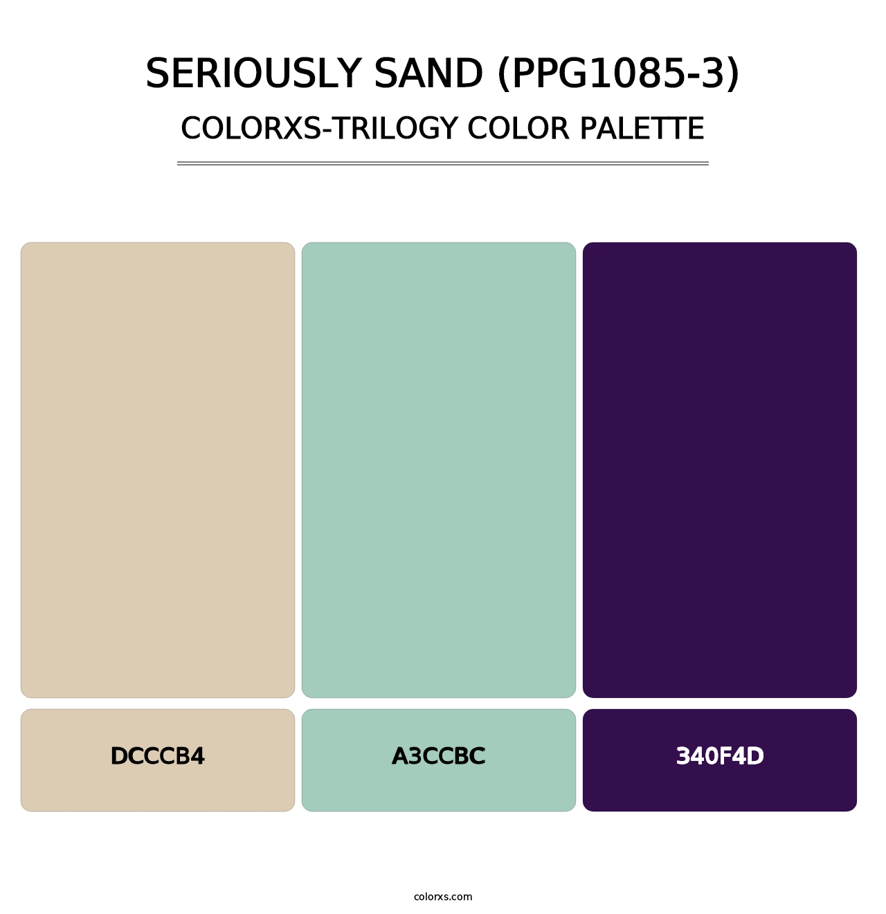 Seriously Sand (PPG1085-3) - Colorxs Trilogy Palette