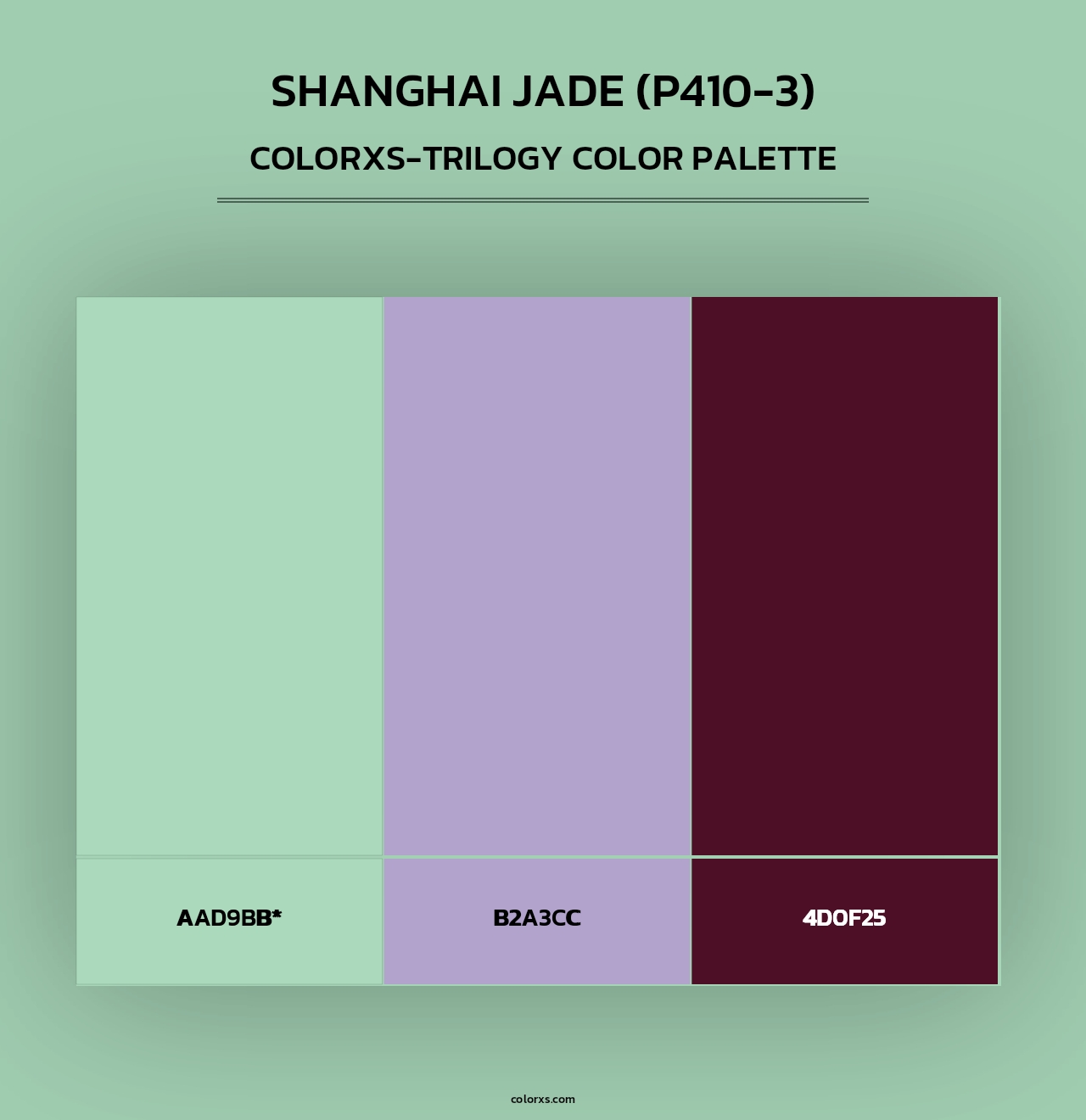 Shanghai Jade (P410-3) - Colorxs Trilogy Palette