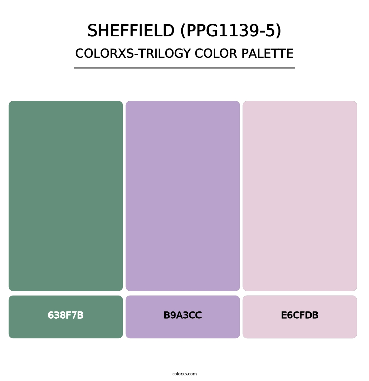 Sheffield (PPG1139-5) - Colorxs Trilogy Palette