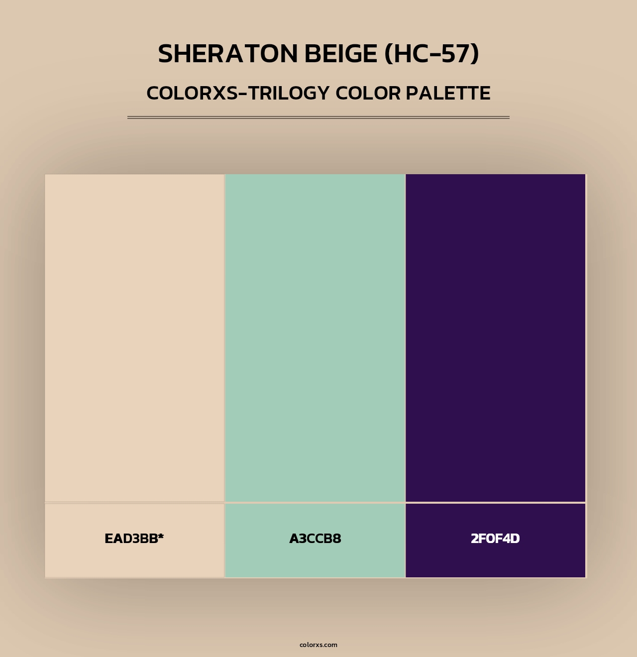 Sheraton Beige (HC-57) - Colorxs Trilogy Palette