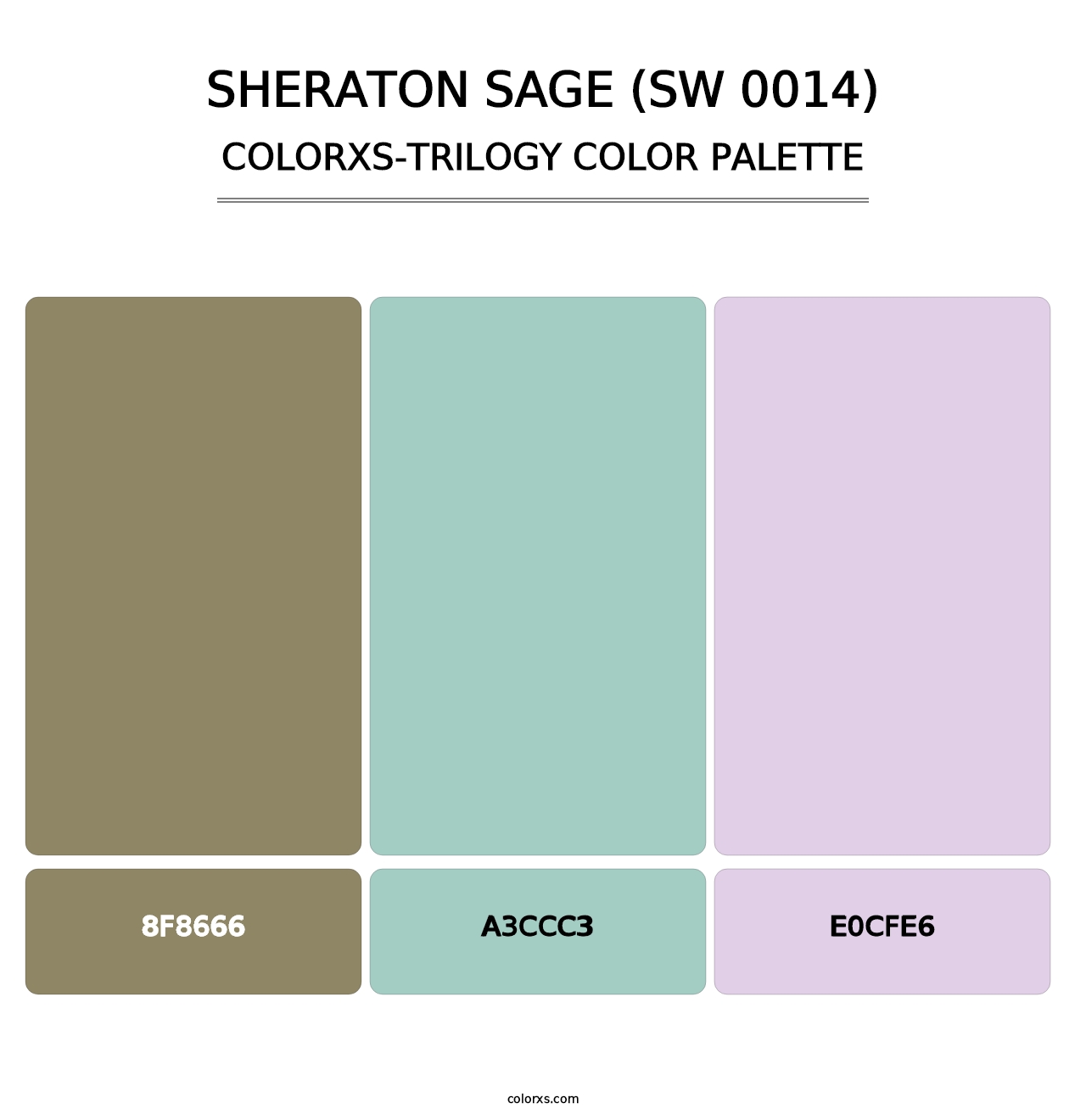 Sheraton Sage (SW 0014) - Colorxs Trilogy Palette