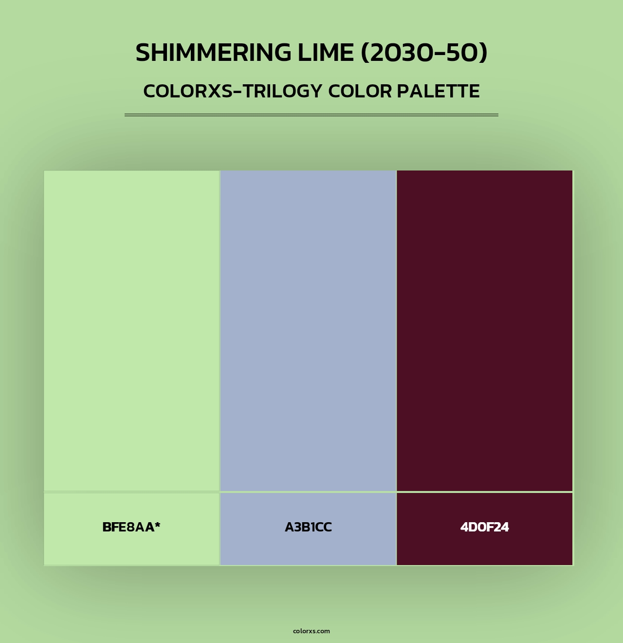Shimmering Lime (2030-50) - Colorxs Trilogy Palette