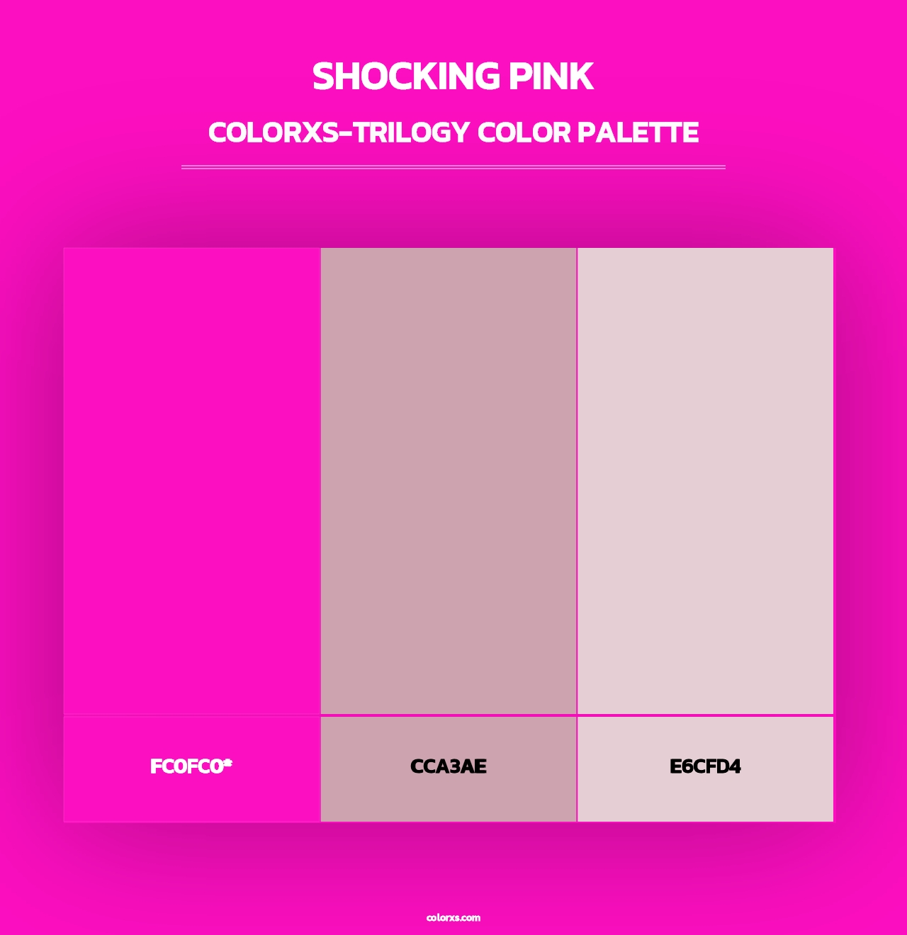 Shocking Pink - Colorxs Trilogy Palette