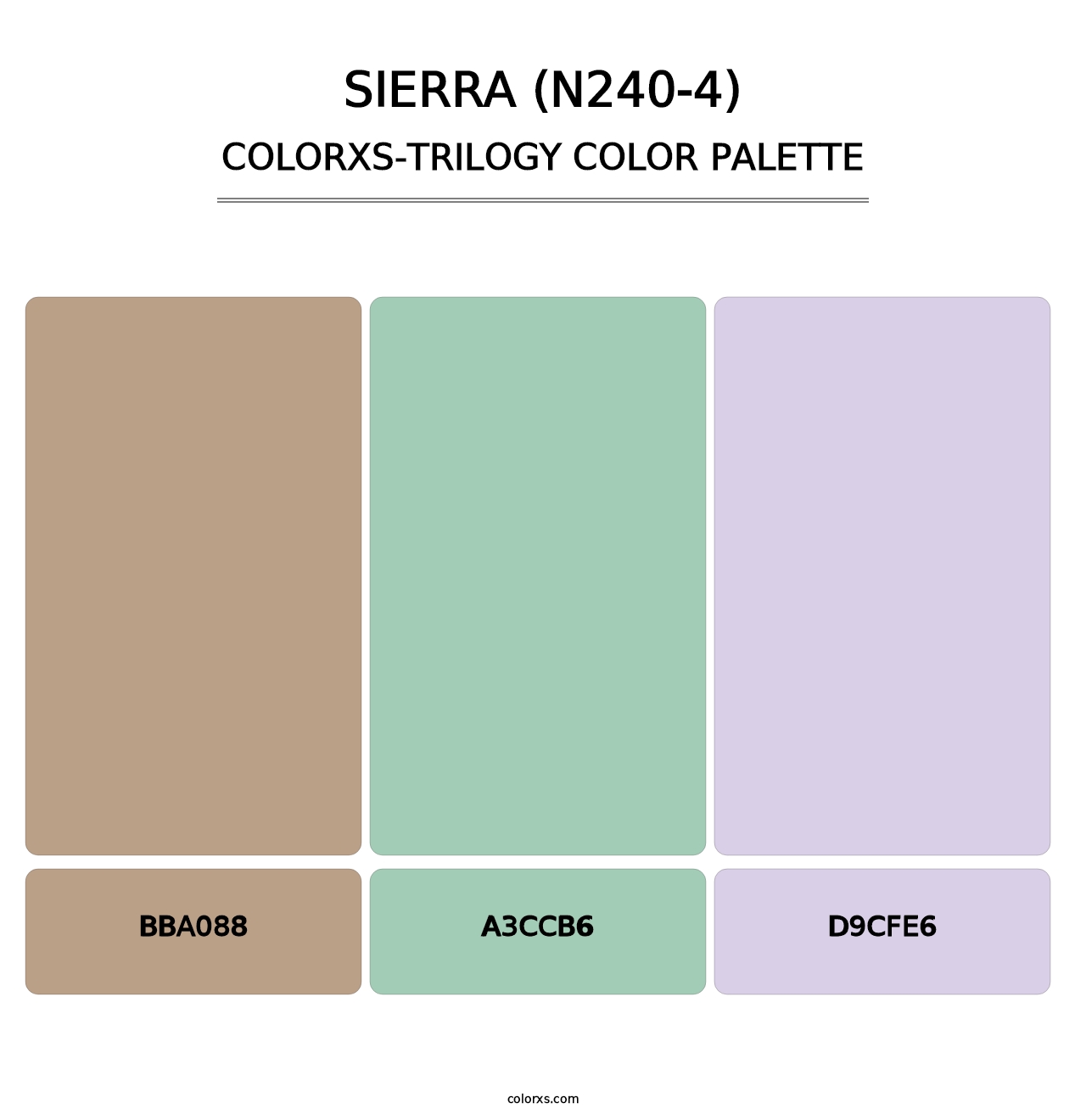 Sierra (N240-4) - Colorxs Trilogy Palette